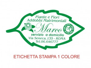 Etichette adesive per fioristi, fiorai e vivaisti (mm 59X30)  (cod.2G) 